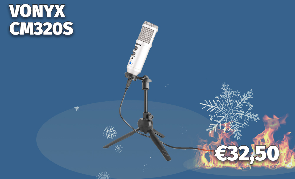 VONYX CM320S ΠΥΚΝΩΤΙΚΟ ΜΙΚΡΟΦΩΝΟ STUDIO USB ΧΡΩΜΑ ΤΙΤΑΝΙΟΥ ΜΕ ECHO