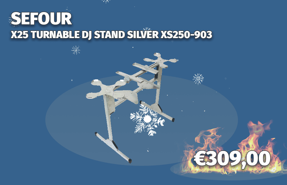 SEFOUR X25 TURNABLE DJ STAND SILVER XS250-903