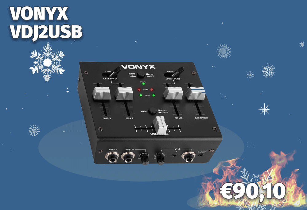 VONYX VDJ2USB DJ ΜΙΚΤΗΣ 3 ΚΑΝΑΛΙΩΝ